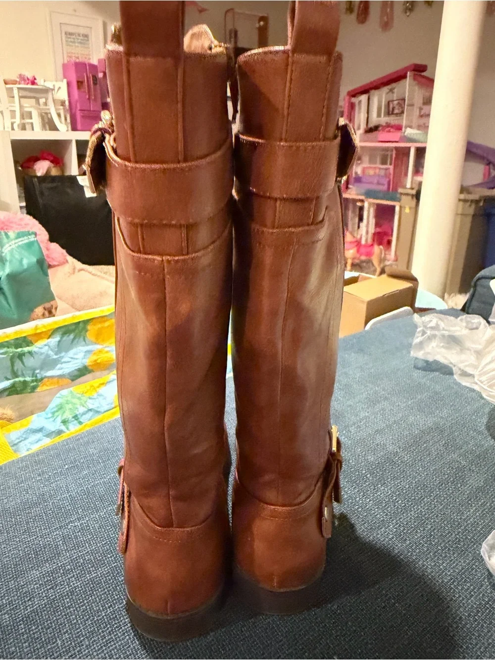 Girls Brown Rising Boots size 3